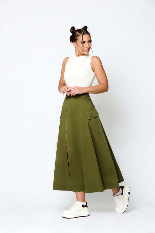 SleekZip Flare Skirt