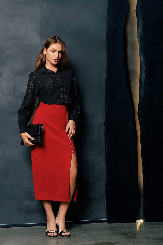 Crystal Mirage Midi Skirt