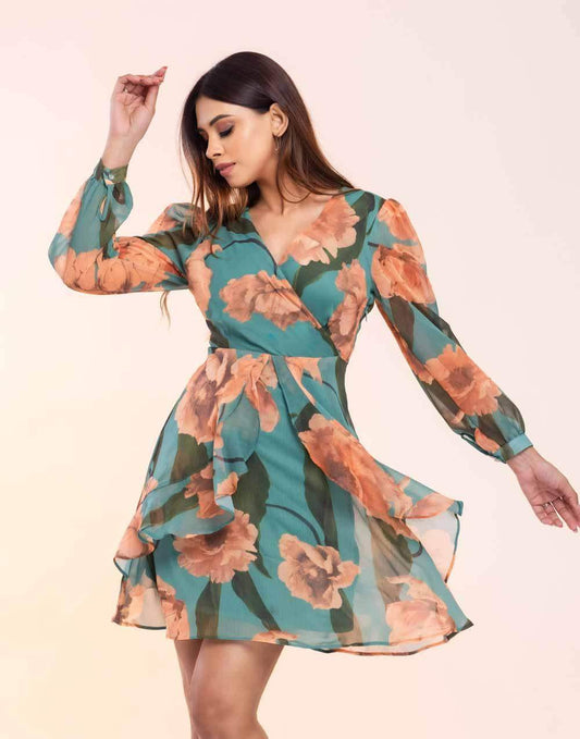 Chloe Ruffles Short Dress