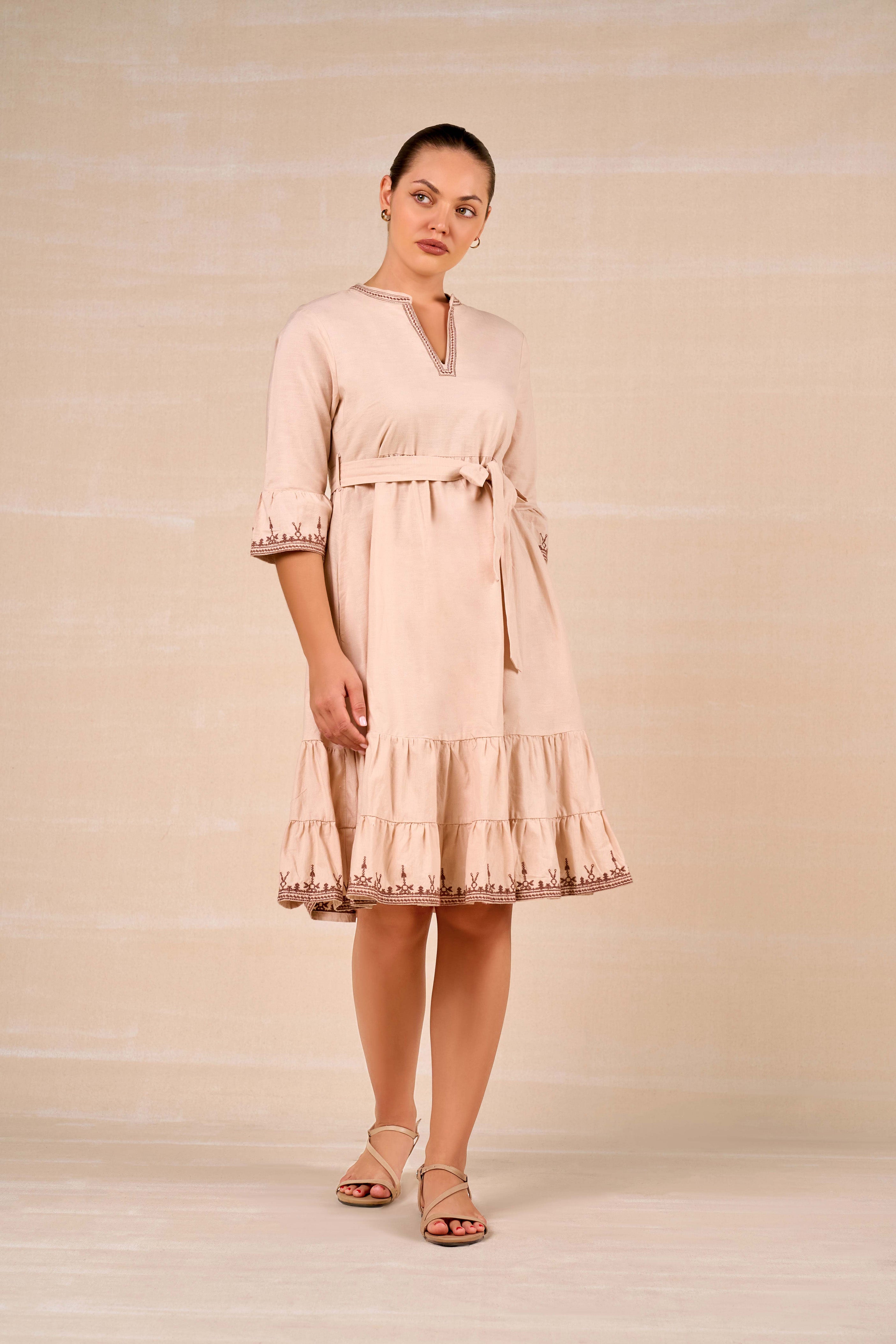 Elara Bloom Linen Dress Elara Bloom Linen Dress