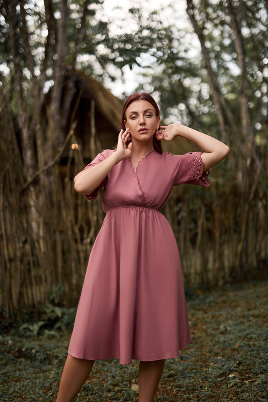 Floral Bloom Linen Dress