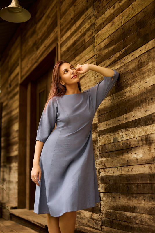Luna Fawn Linen Dress
