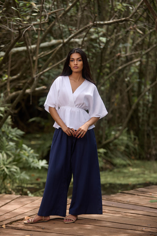 Aurelia Bloom Linen Top