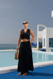 Sunkissed Sands Flared Maxi Skirt