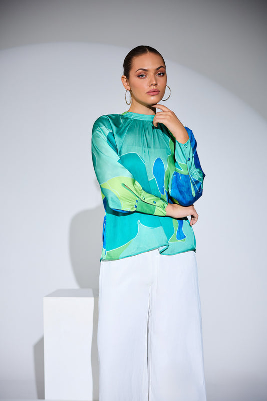 Skyline Bloom Long Sleeve Top