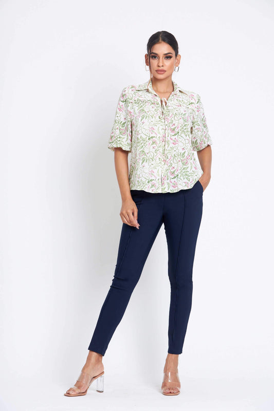 Pintuck Detail WW Fitted Pant