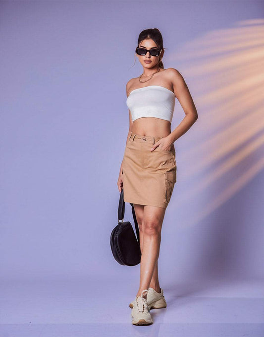 Dazy Side Pocket Cargo Skirt