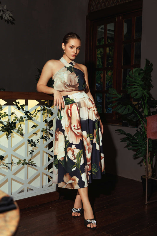 Enchanted Bloom Midi Skirt