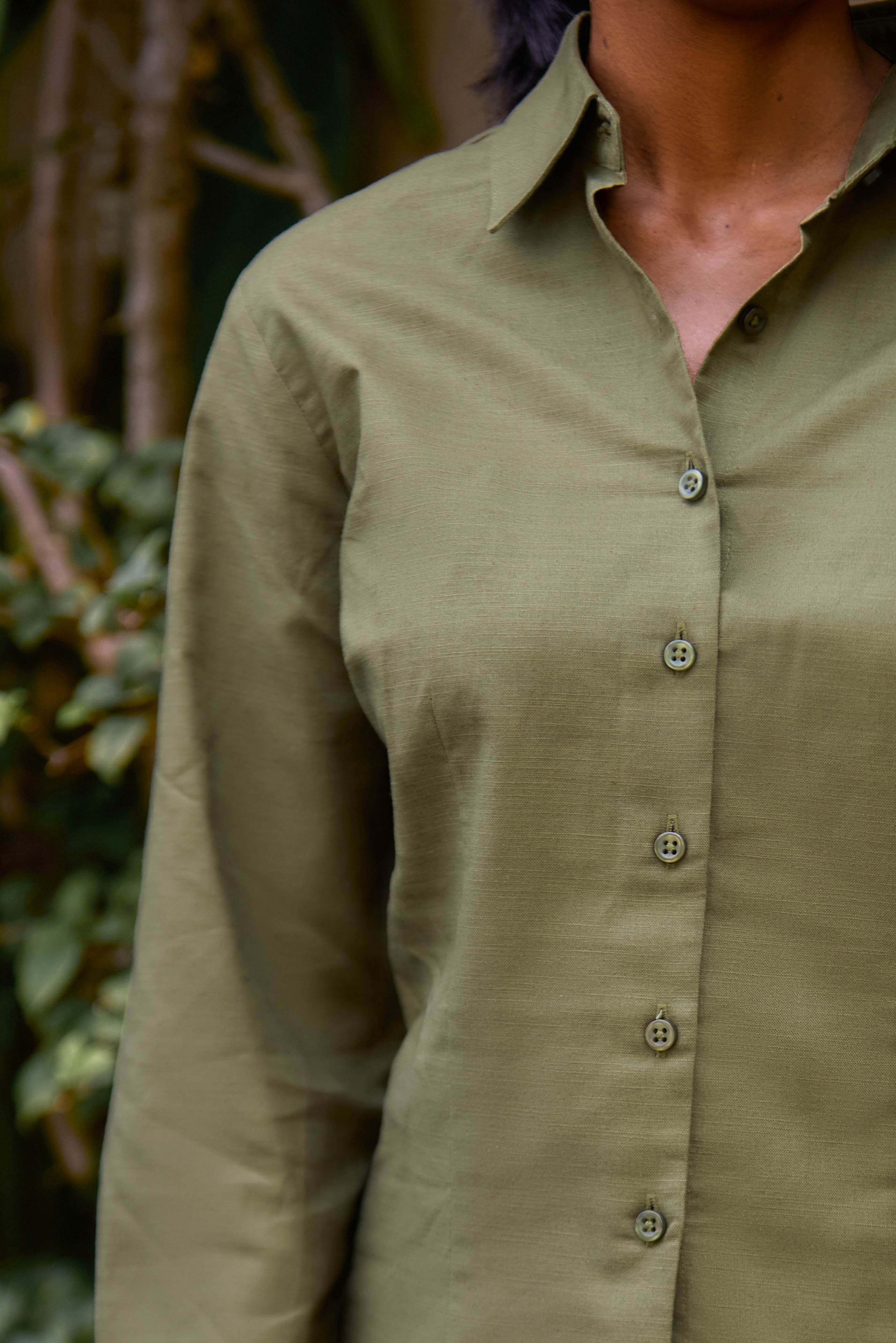 Soft Rosette Linen Top