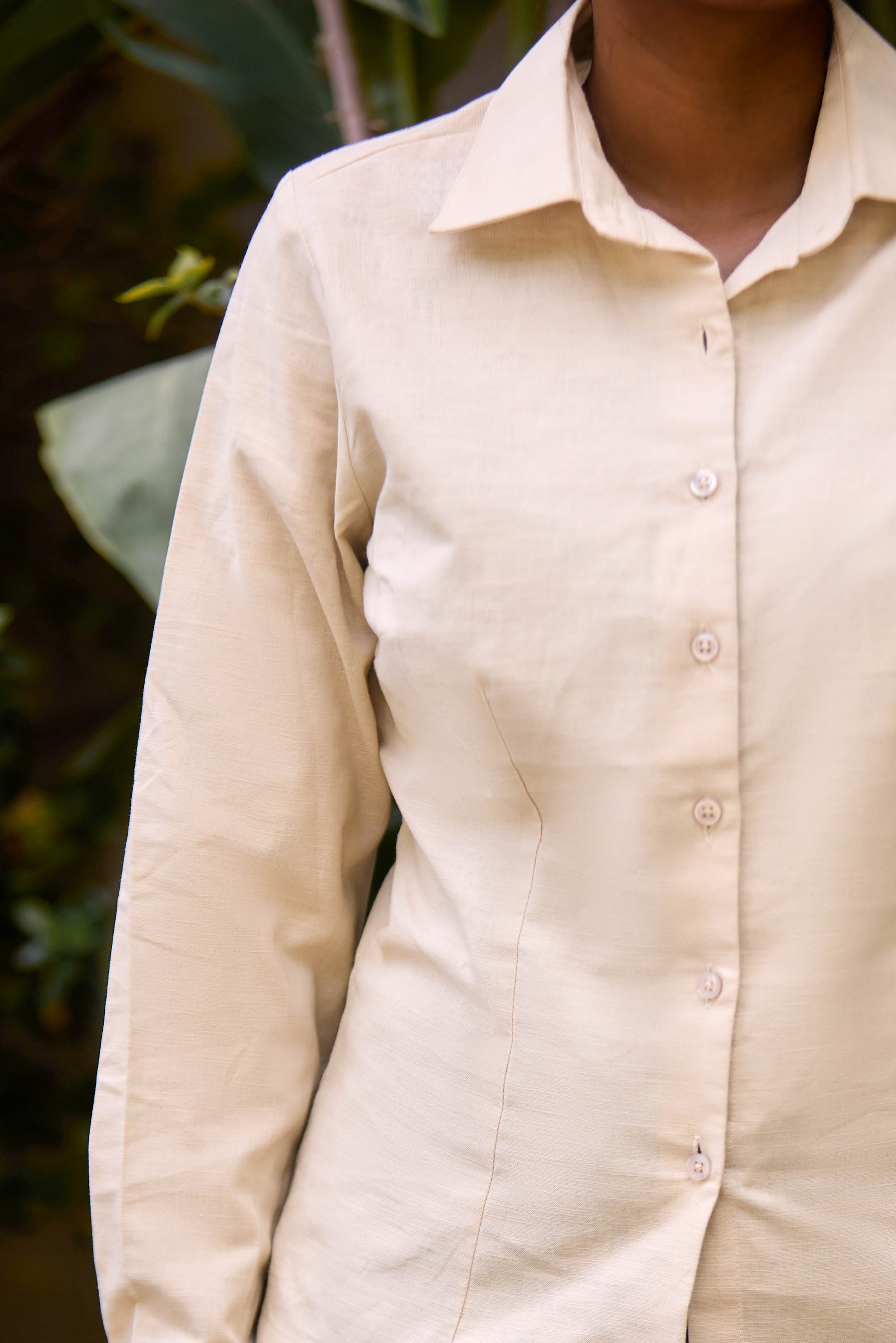 Soft Rosette Linen Top