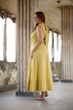 Seina Drape Linen Dress