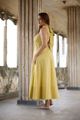 Seina Drape Linen Dress