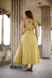 Seina Drape Linen Dress