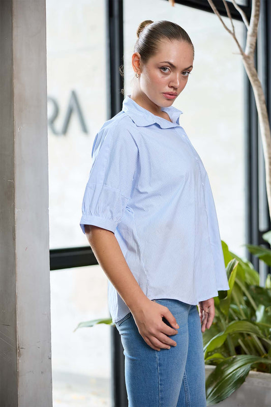 Striped Down Shirt