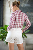 Checked Crop Top