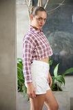 Checked Crop Top