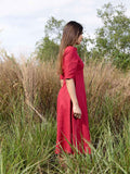 Summer Diary Embroidery Linen Dress