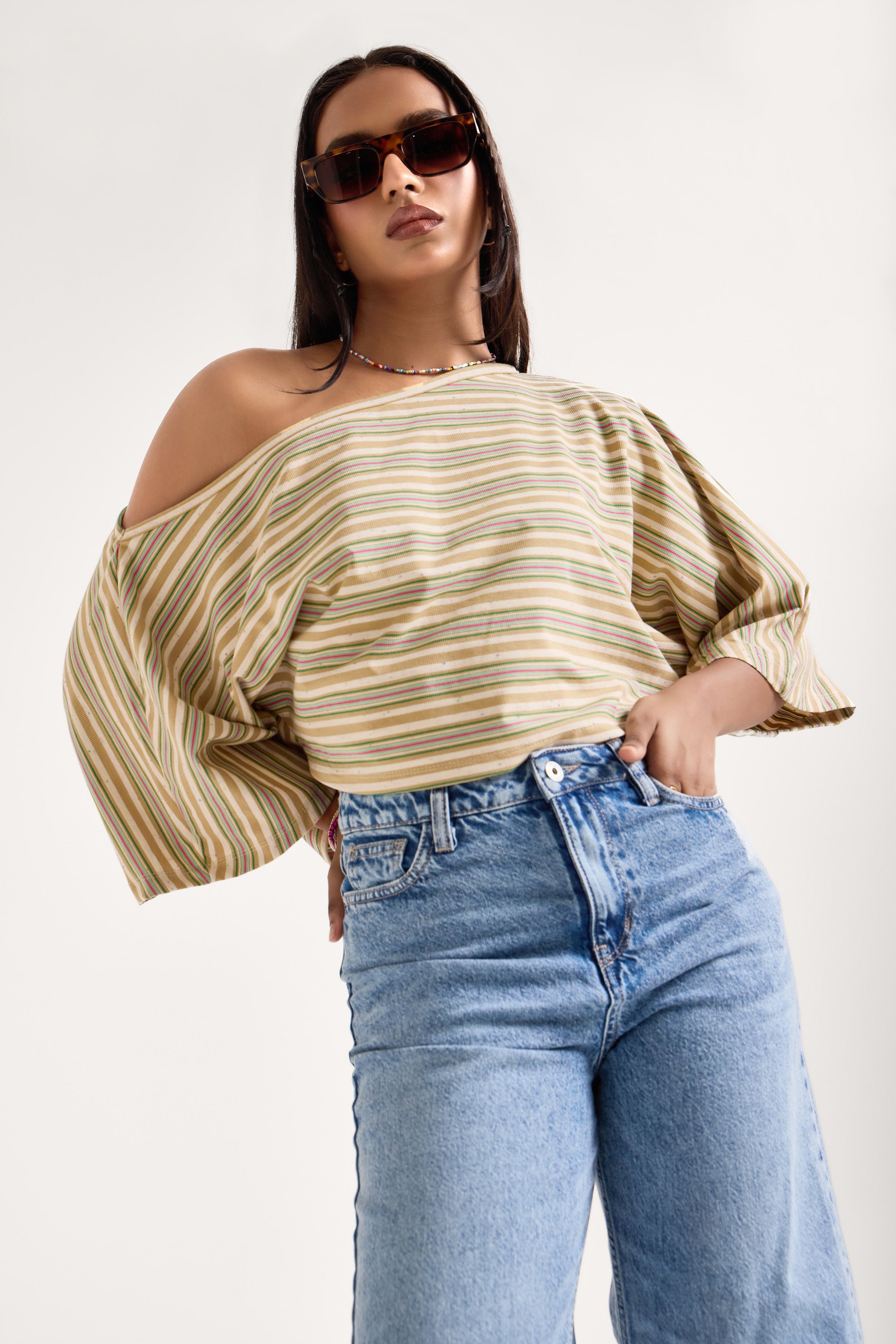 The Breeze Slouchy Slanted Top