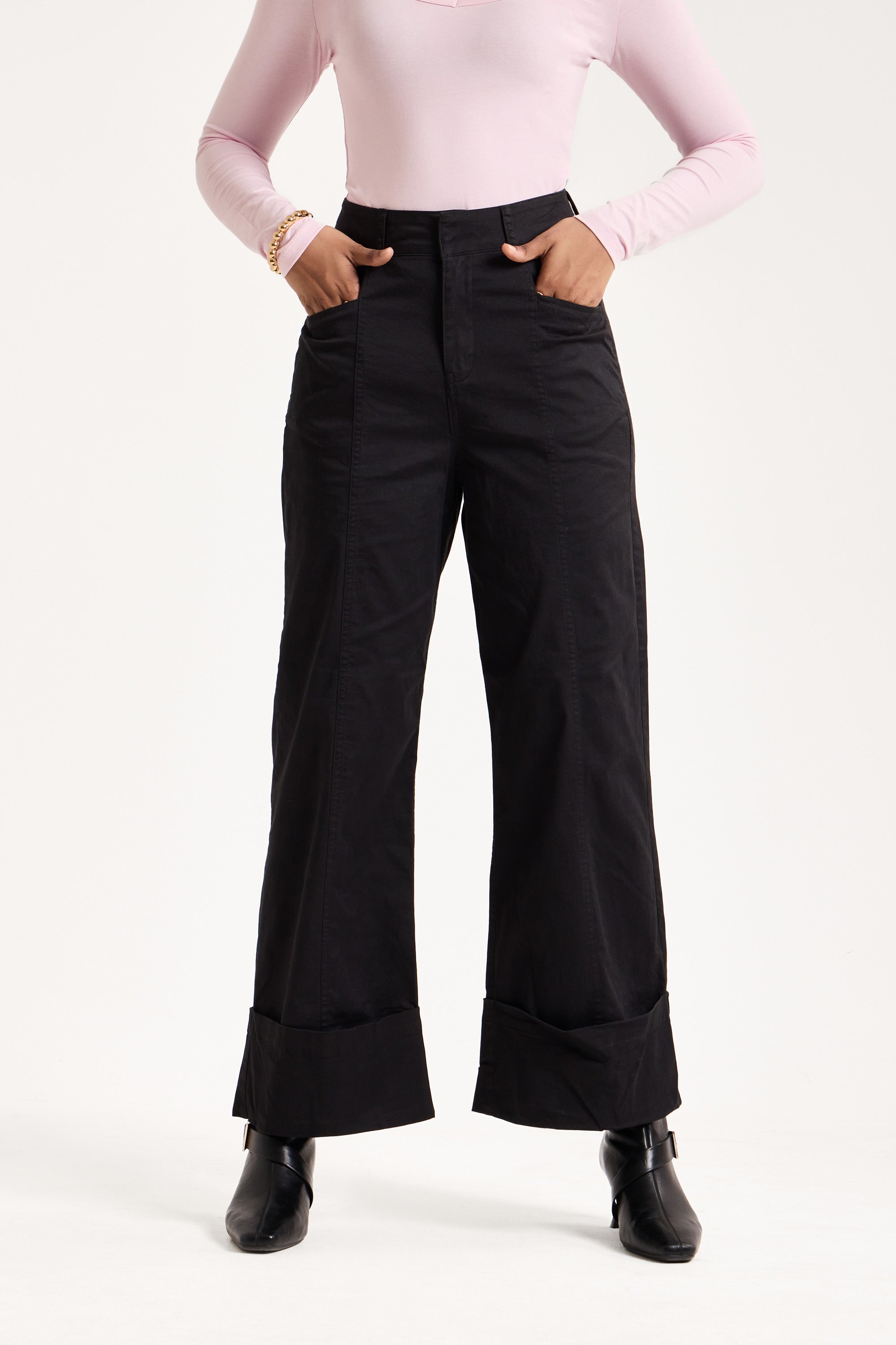The Dune Turn-Up Wide-Leg Pant