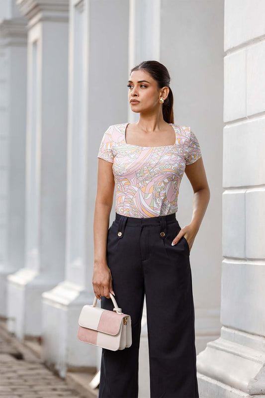 Pastel Swirl Elegance Top