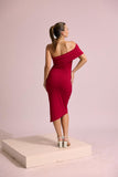 After Dusk Off Shoulder Midi Dress