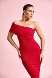 After Dusk Off Shoulder Midi Dress