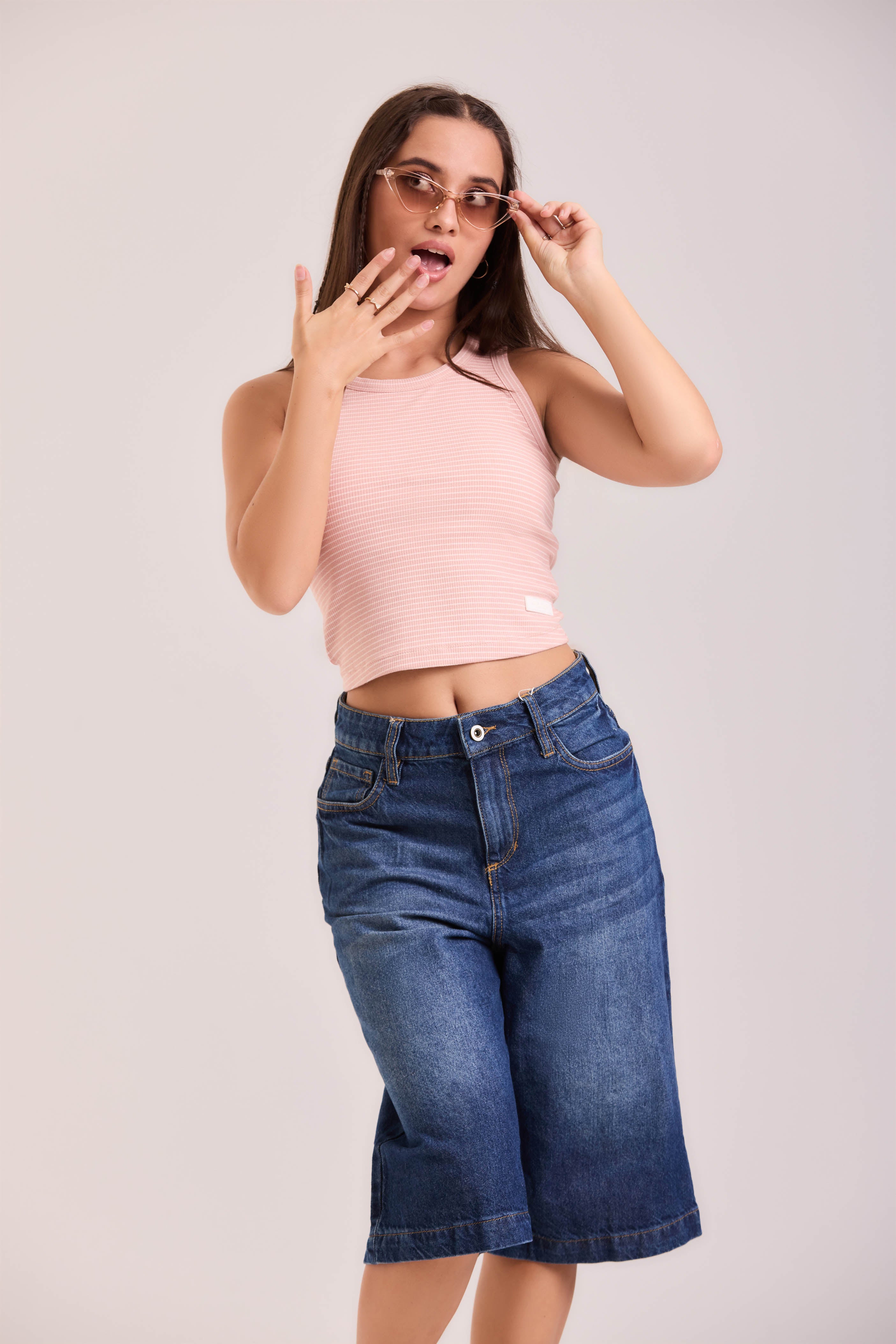 The Marina Striped High-Neck Tank