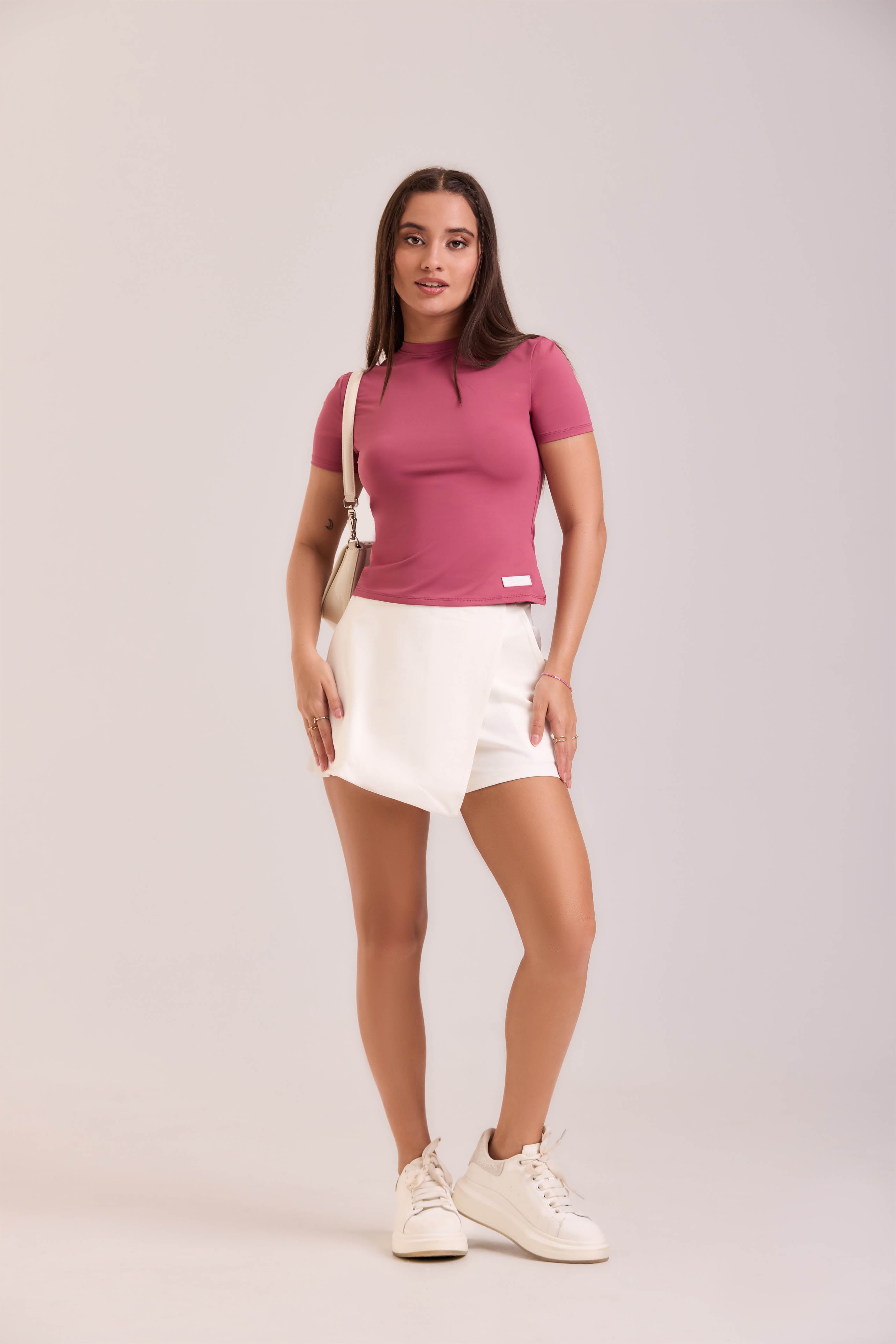 The Onyx Mock-Neck Fitted Tee