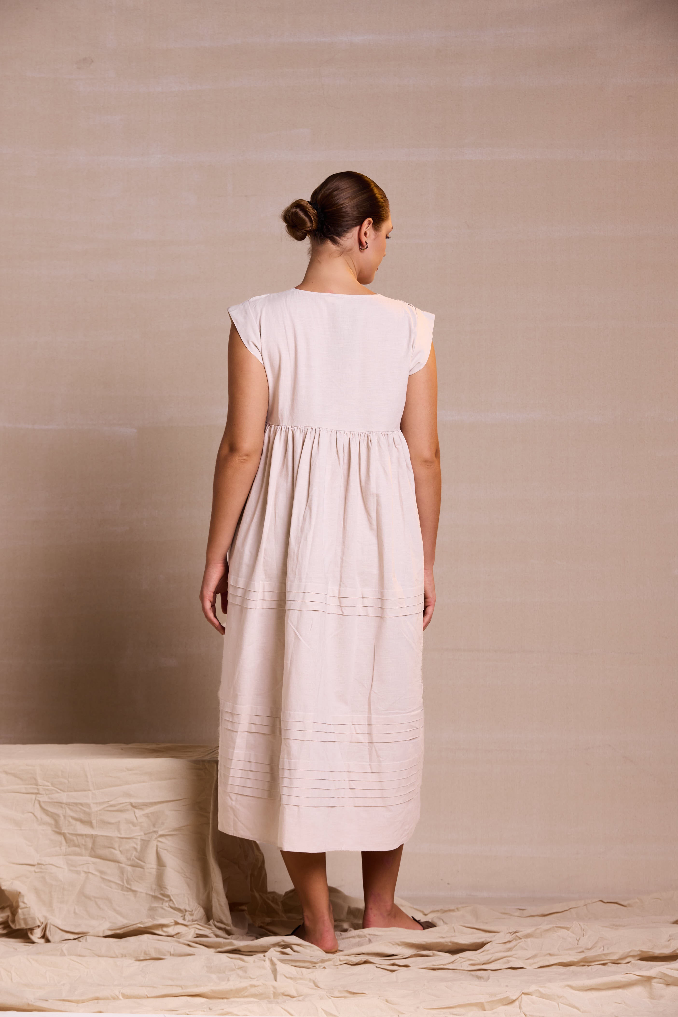 Terracotta Veil Linen Dress