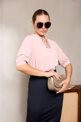 Embroidery Placket Detail WW Top