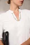 Embroidery Placket Detail WW Top