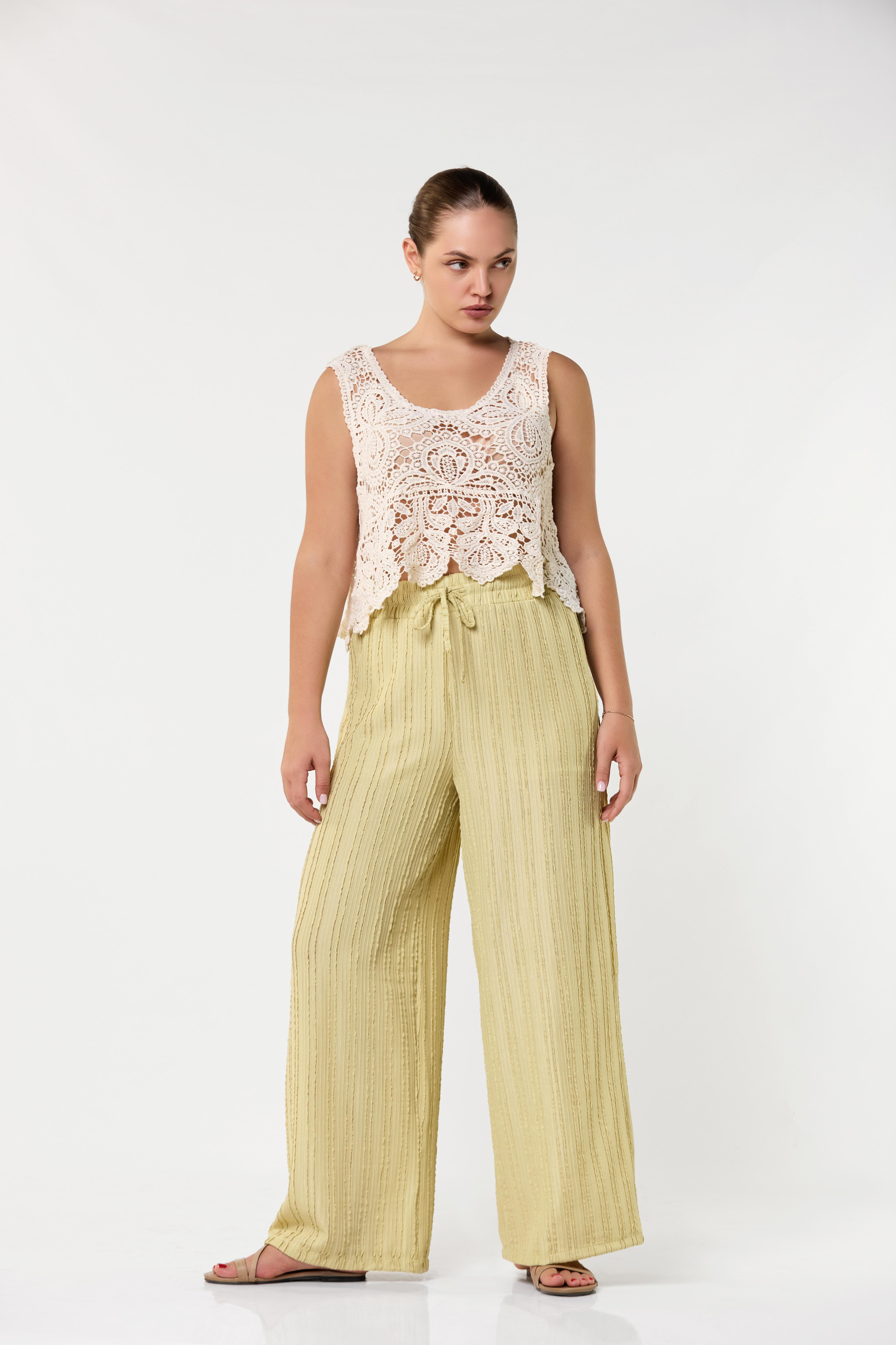 The Laurel Crinkle Wide-Leg Pant