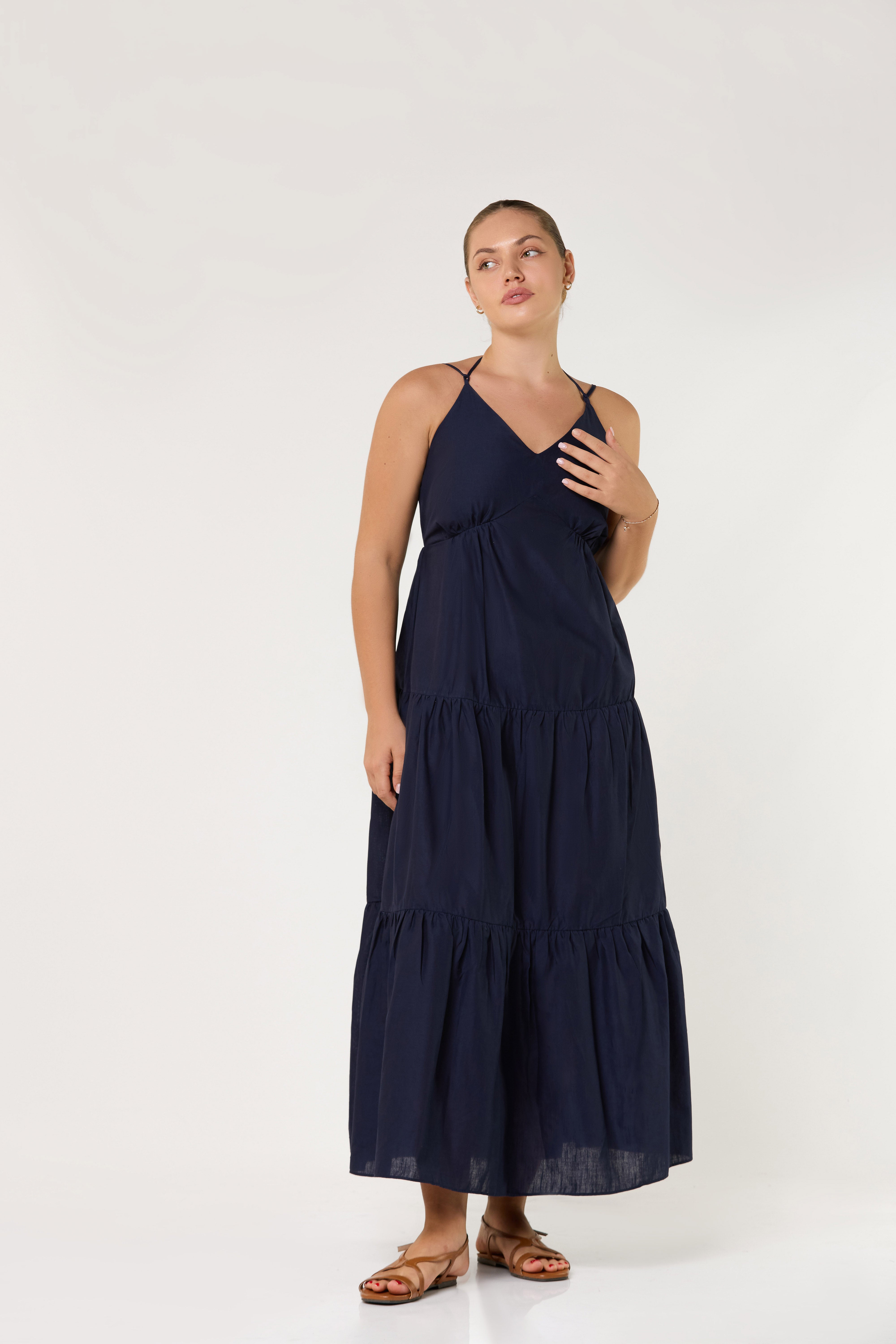 Blush Haven Linen Dress