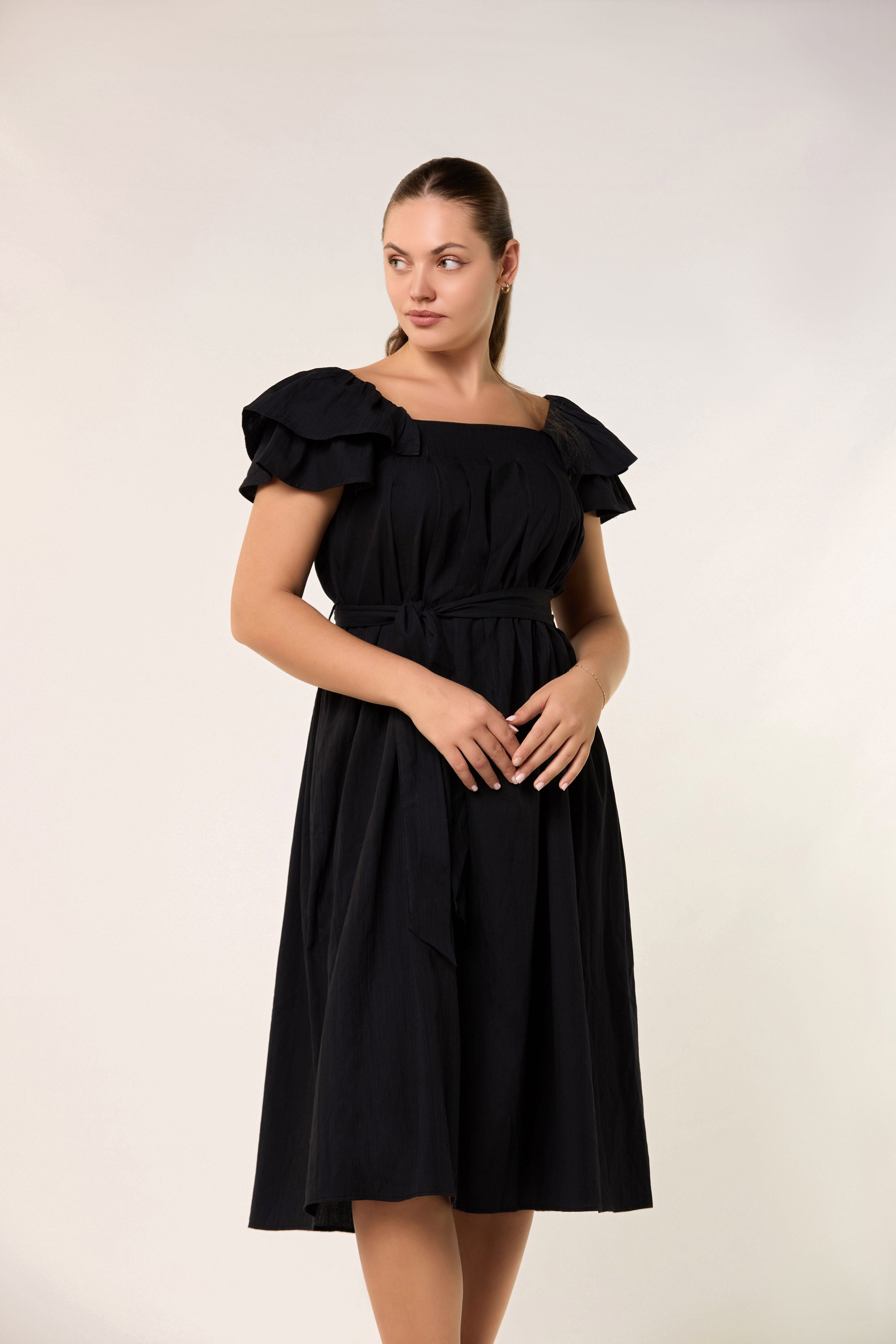 Ivory Whisper Midi Dress