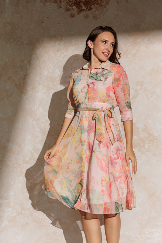 Tone & Bloom Midi Dress