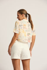 Amelie Casual Printed Button Down Top