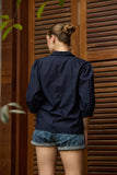 Soft Puff Button Down Top