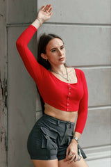 Flame Scarlet crop Top