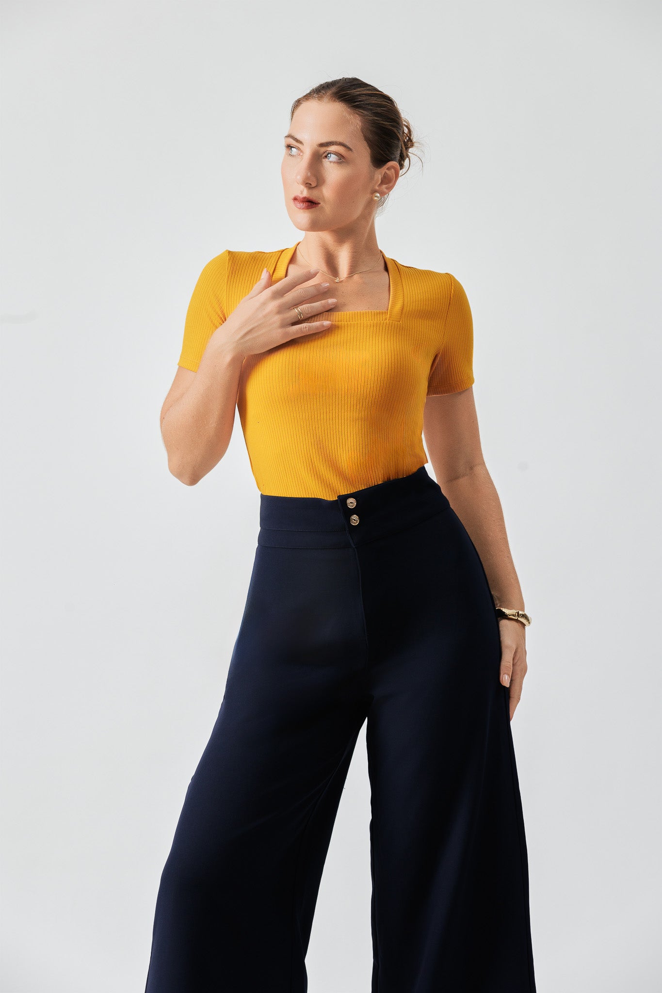 Minimal Square Rip Knit Top