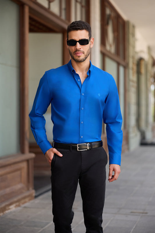 Midnight Wave Textured Shirt