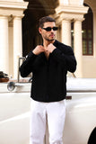 RBL MENS CASUAL L/S SHIRT  NAVY-09/BLACK-10