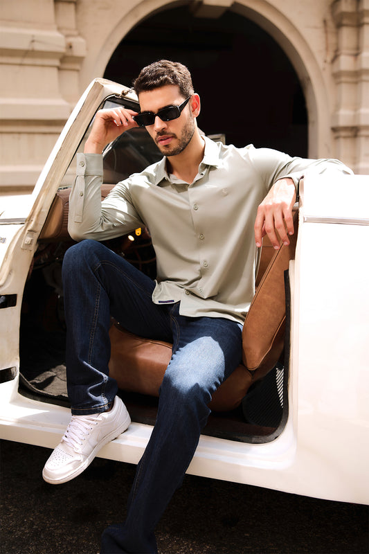RB LOGO EMB L/S KNIT SHIRT 25925200