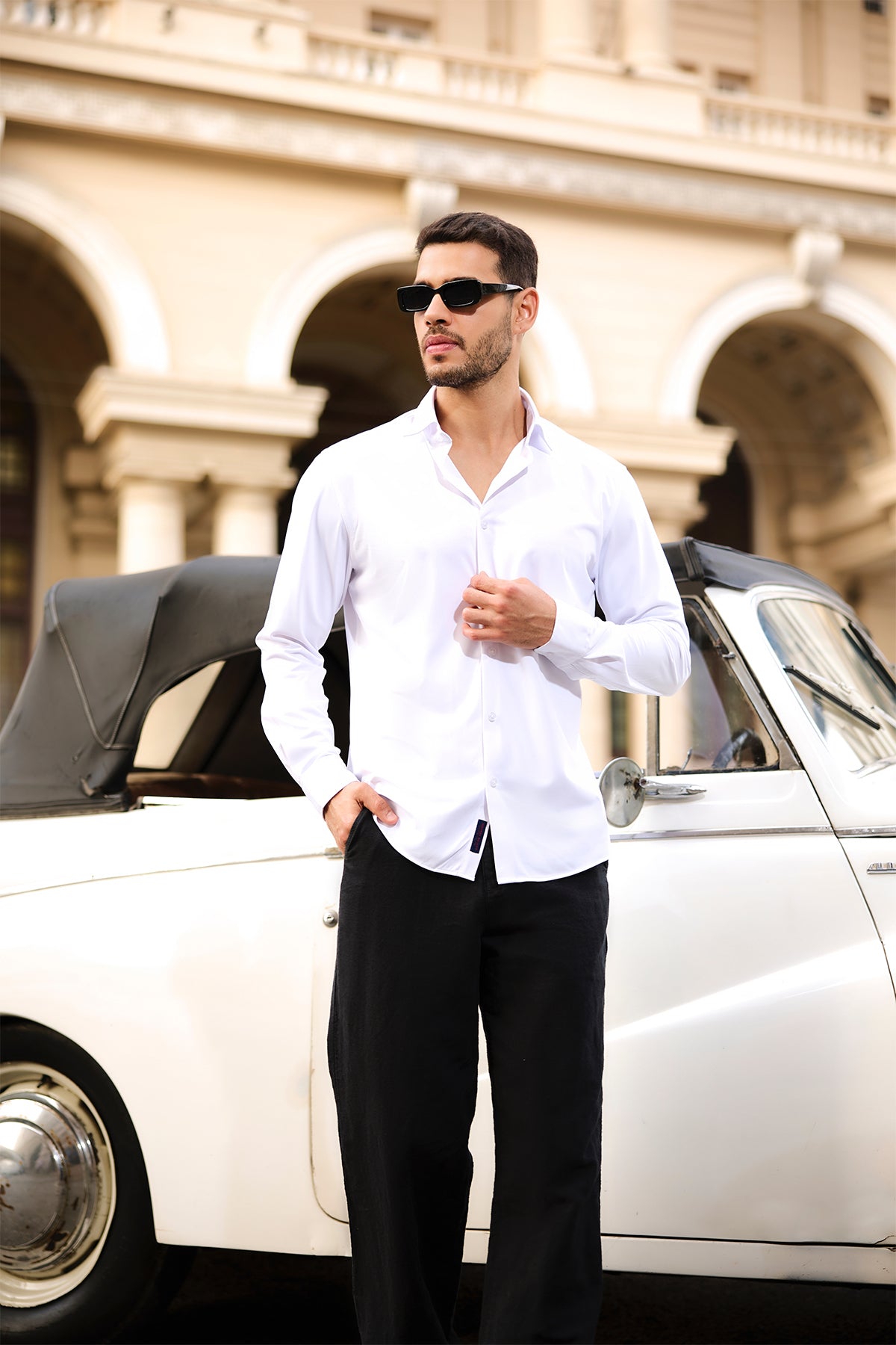 Midnight Wave Textured Shirt