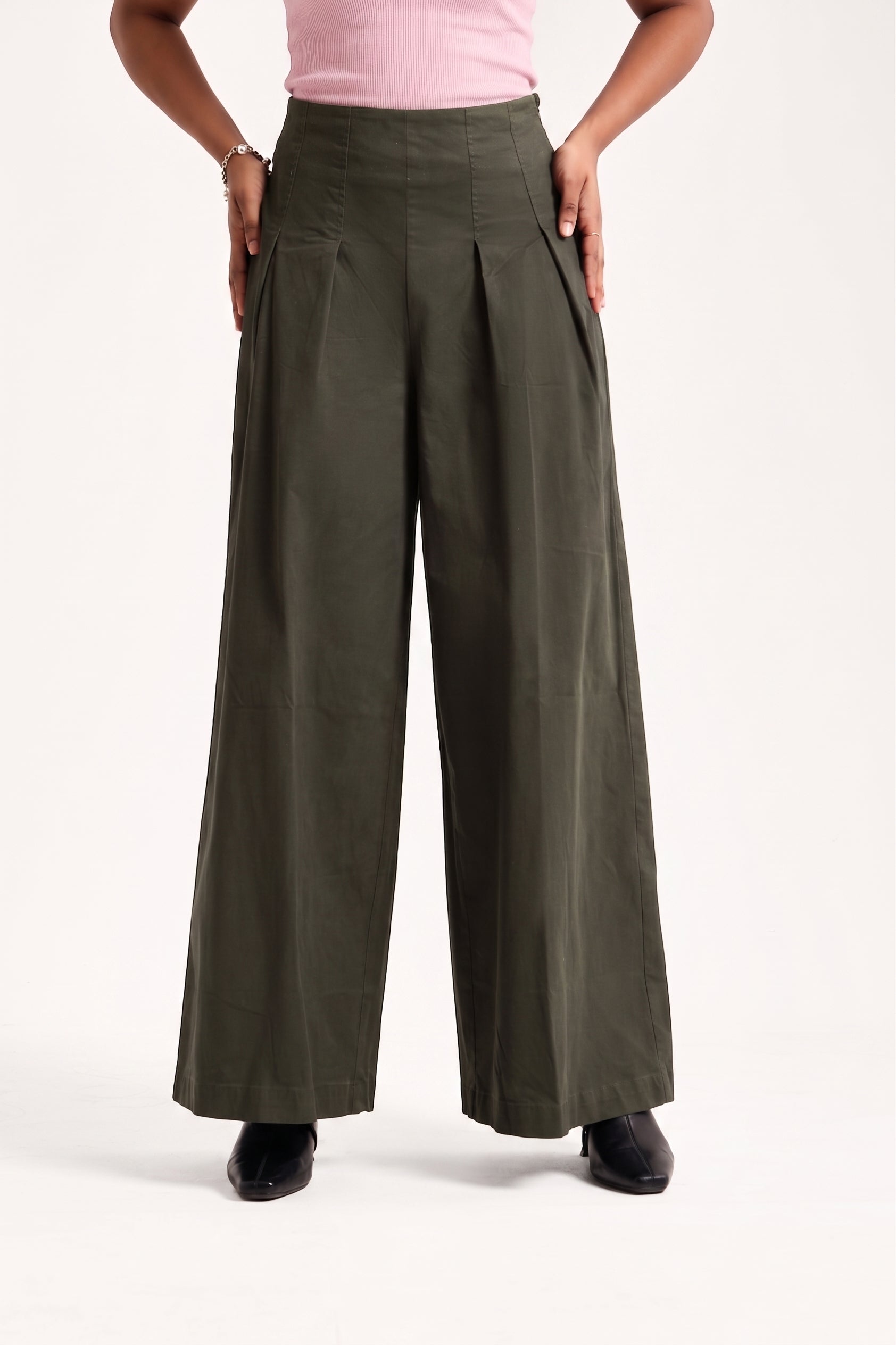 The Kensington Deep-Pleat Wide-Leg Trousers