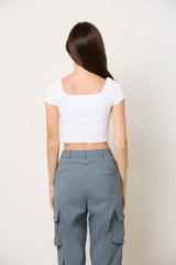 Squared Off Rib Tee