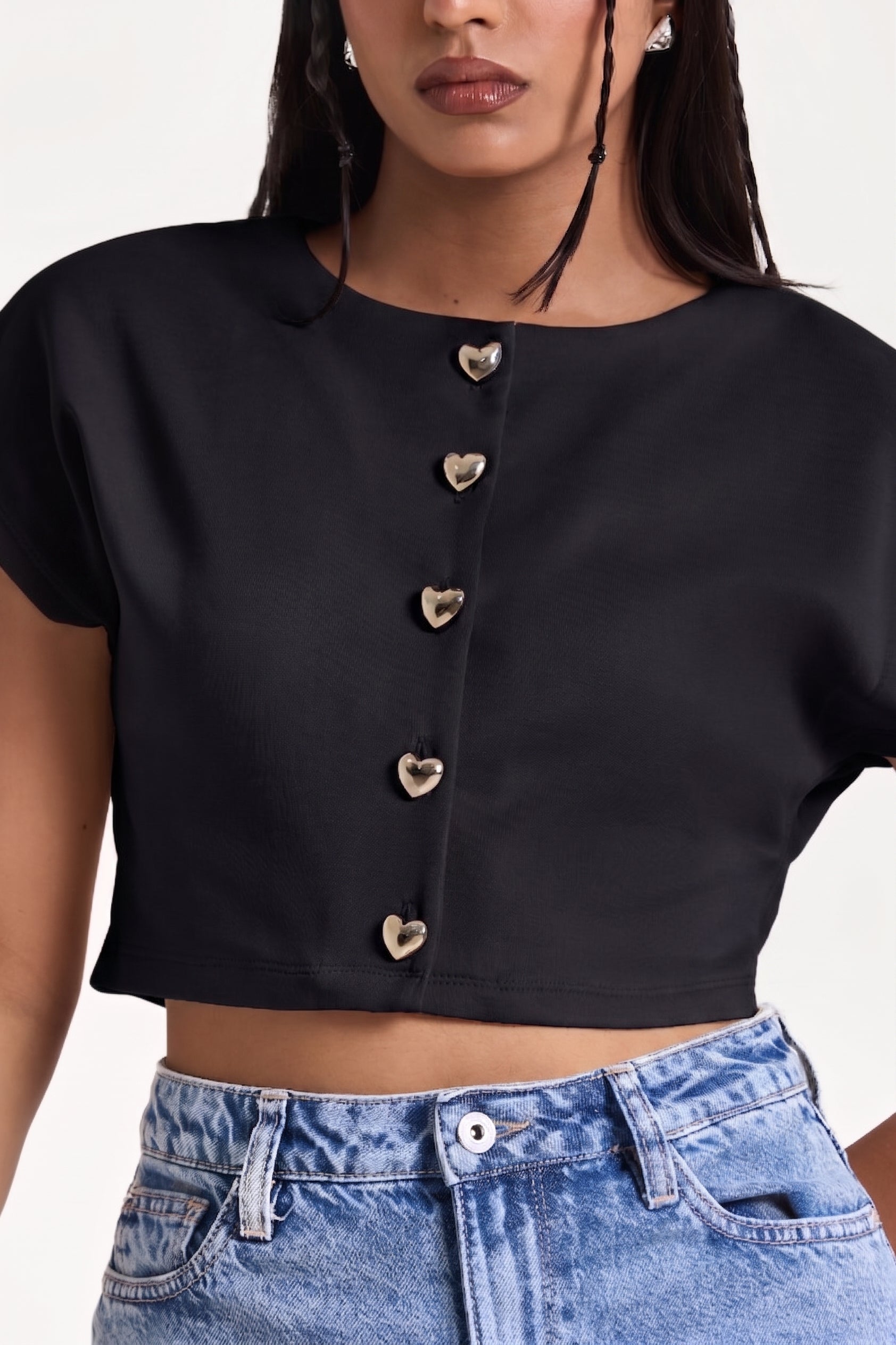 The Freya Button Down Crop Top
