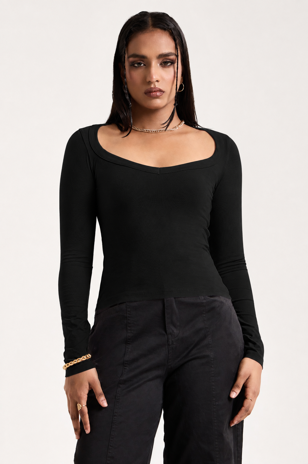 The Sloane Wide-Neck Contour Tee