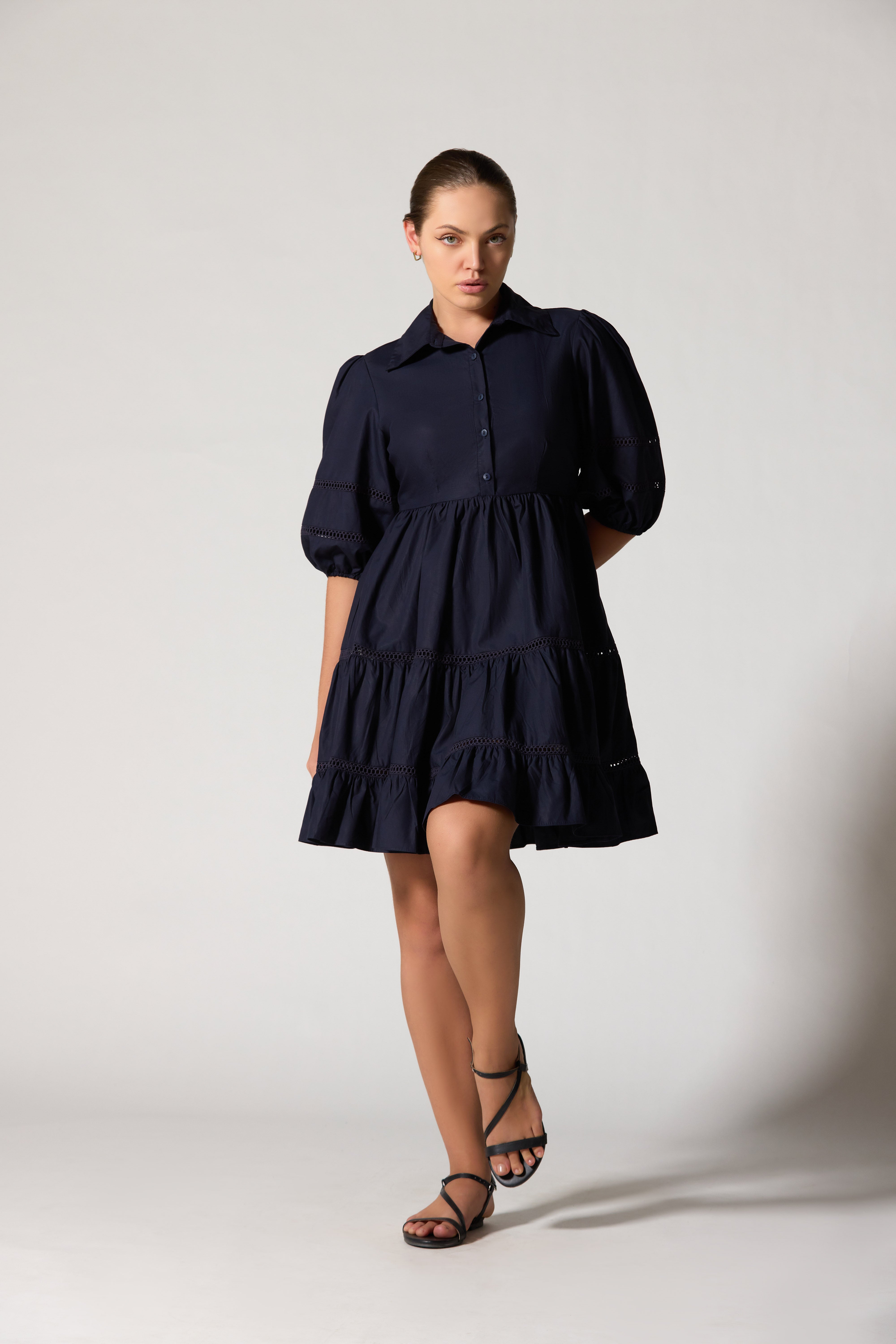 The Rosewood Lattice Mini Dress