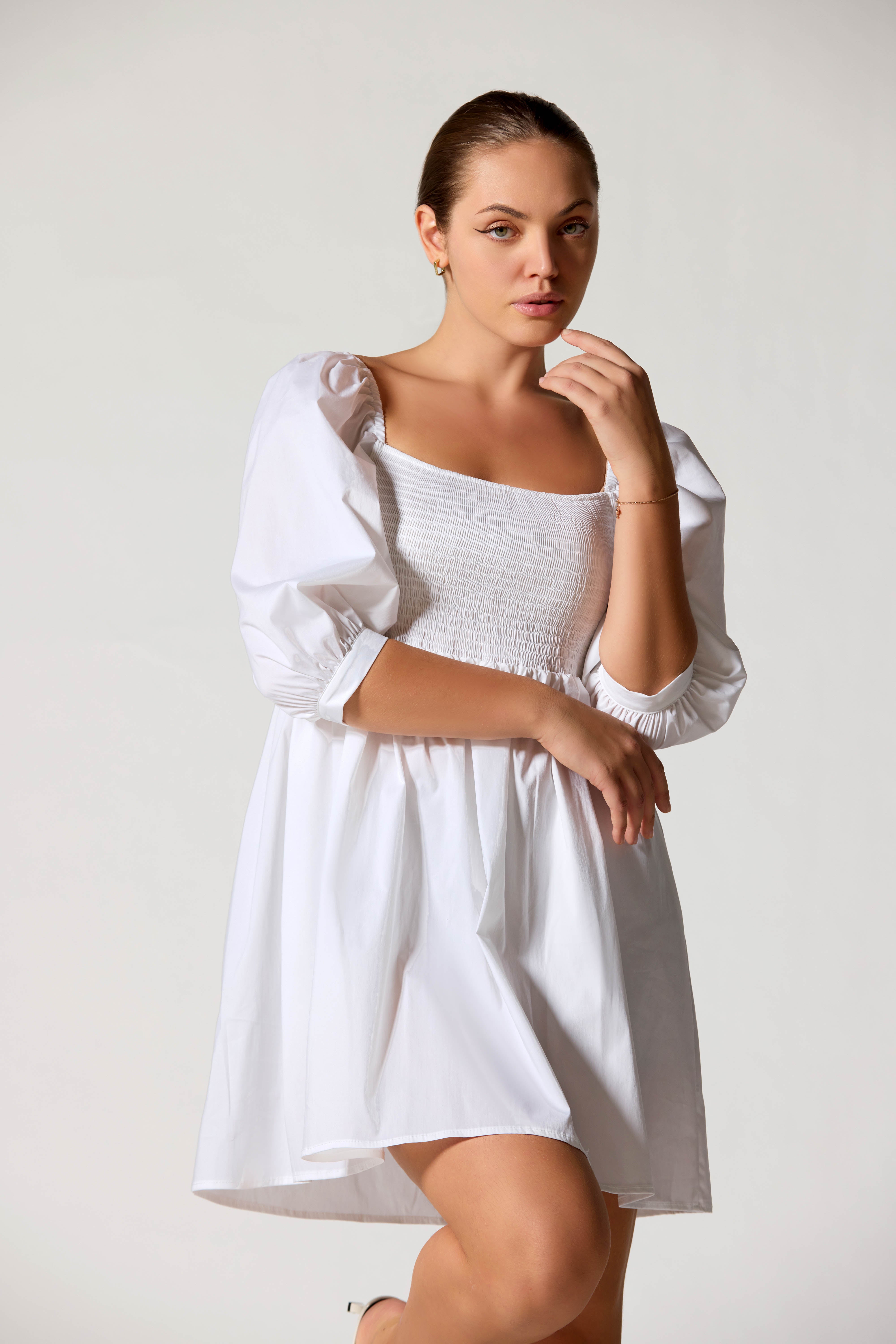 The Chartreuse Charm Mini Dress