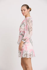 Leag Front Tie Short Dress